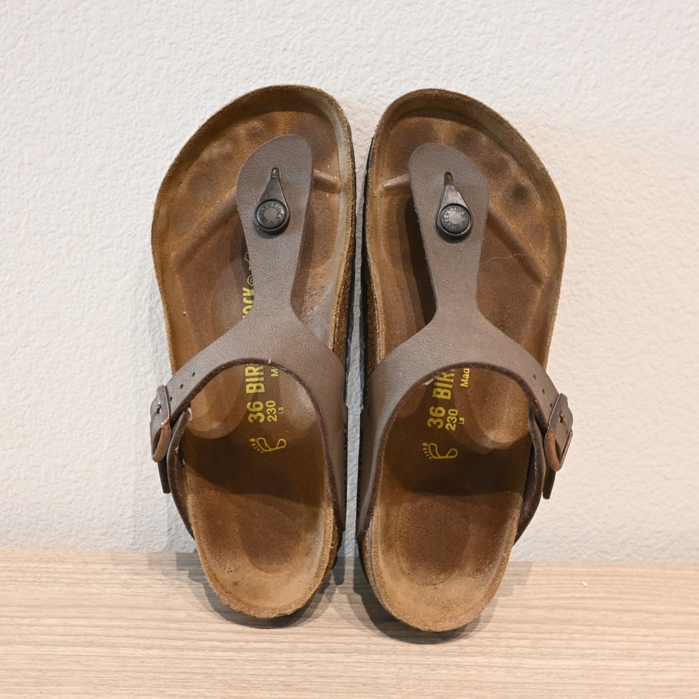Birkenstock Gizeh Brown Thong Sandals EU 36 US 5 - 5.5 Regular Birko-Flor - Picture 6 of 6